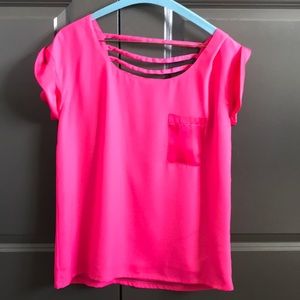 bright pink blouse